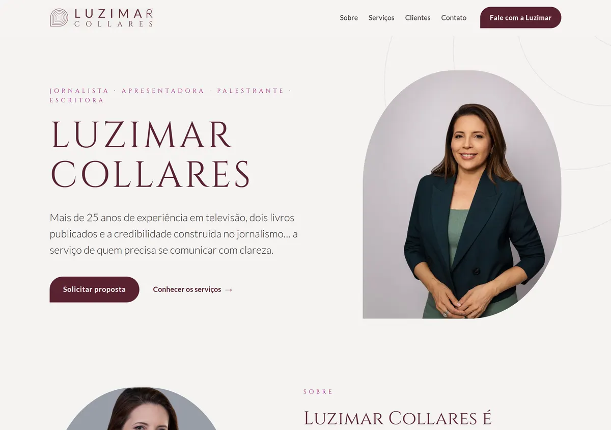 Miniatura do site da Luzimar Collares